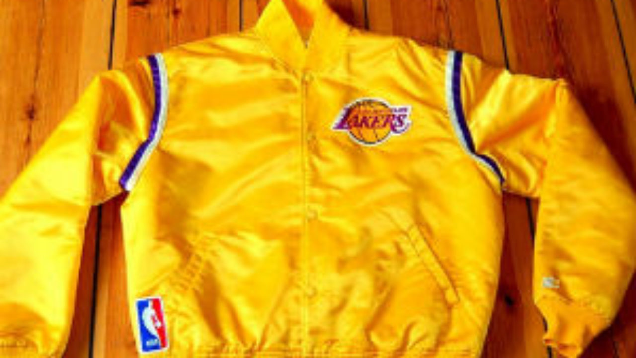 yellow lakers starter jacket