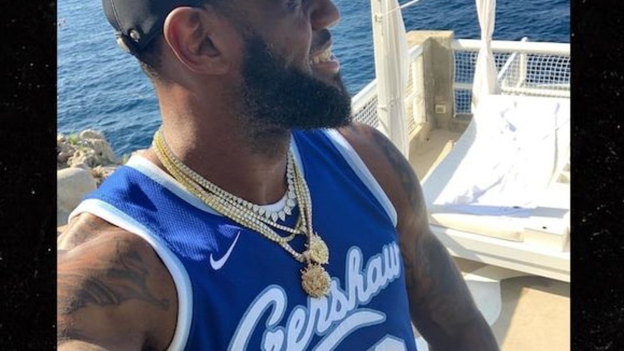 LeBron James Honors Nipsey Hussle with a Custom Made Throwback ...