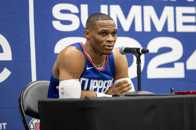Russell Westbrook, clippers, nuggets, fan, argument, altercation