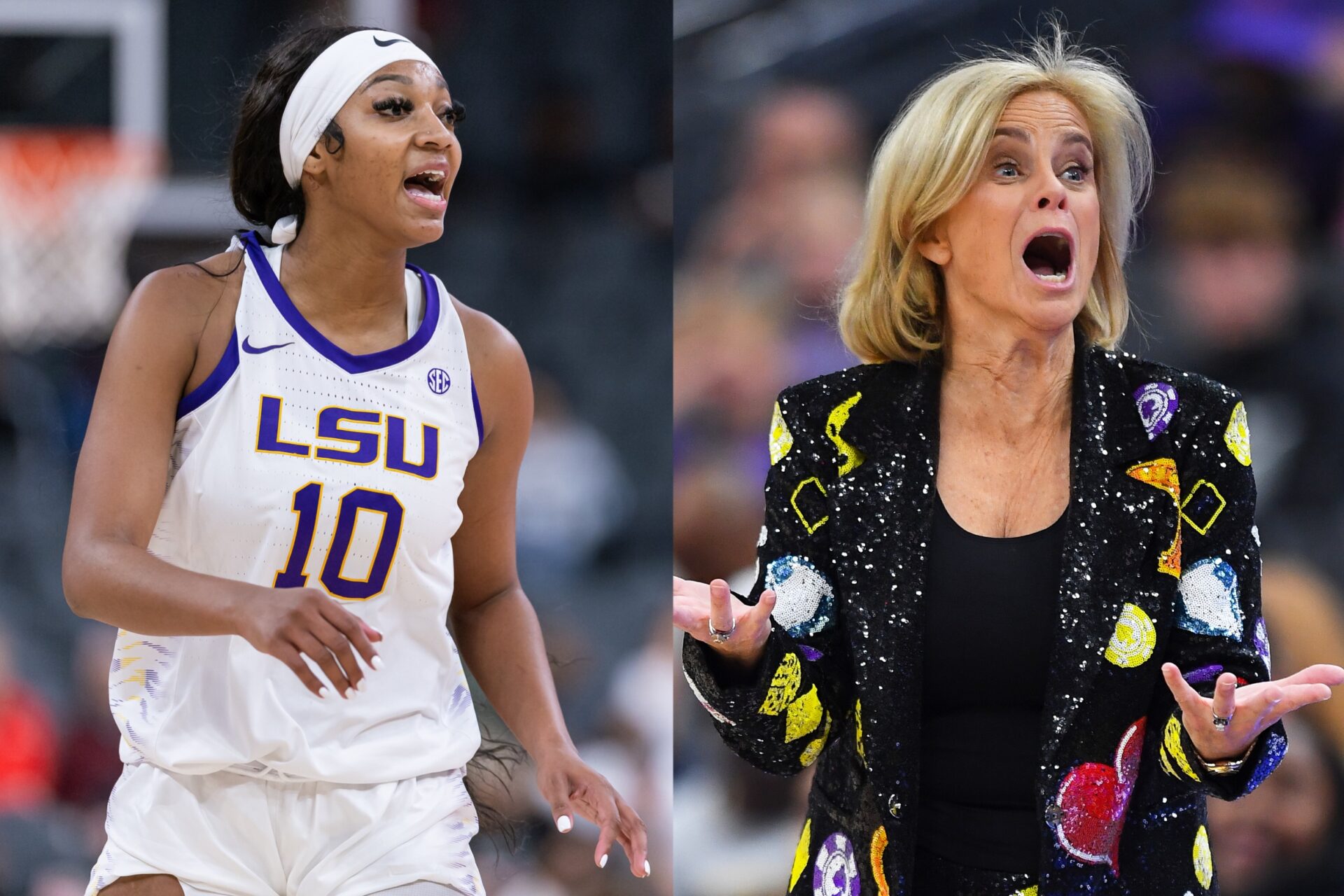 LSU’s Angel Reese Tries To Calm Kim Mulkey After Coach Was Ejected From Game