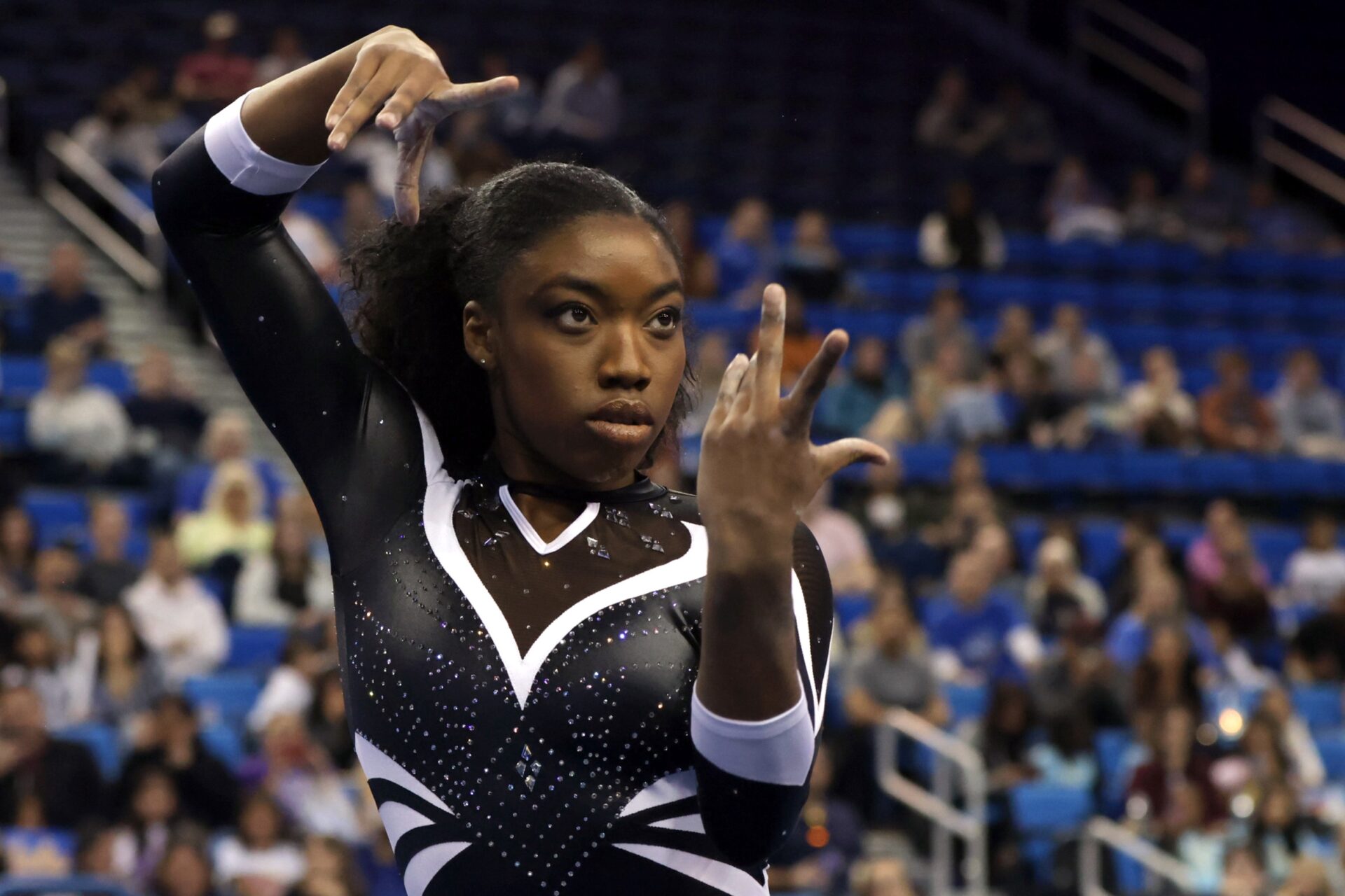 Gymnast Chay Campbell eats her Wakanda-inspired gymnastics routine