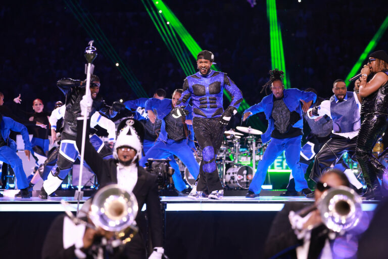 Showstopping HBCU Marching Band Performs With Usher At Super Bowl LVIII