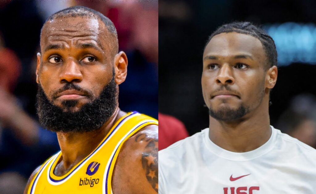 LeBron James Reacts To Bronny Being Removed From ESPN’s 2024 NBA Mock Draft
