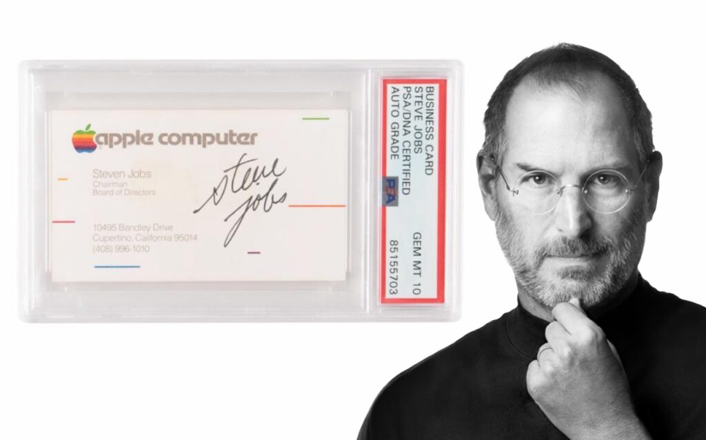 Steve Jobs’ Signed Business Card Fetches $181K At Recent Auction