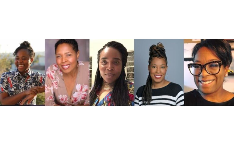 left to right: Sue-Ellen Chitunya, Jessica L. Funches, Moira Griffin, Dahéli Hall, and Trevite Willis